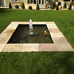 Bradstone June paving and water feature
