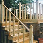 Raised timber deck platform