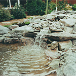 Granite stone waterfall