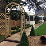 Archway and new oak steps